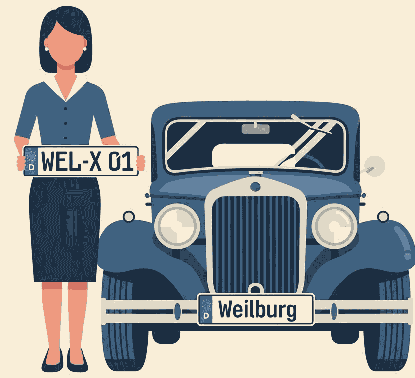 Wunschkennzeichen für Weilburg