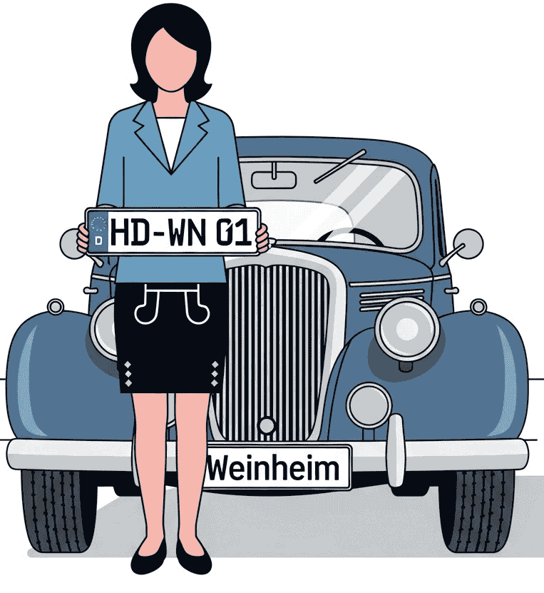 Wunschkennzeichen für Weinheim