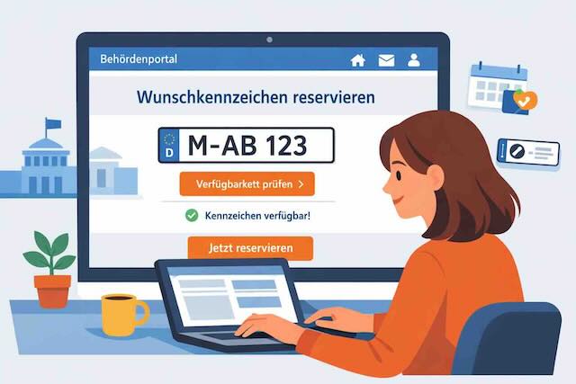 Wunschkennzeichen im Behördenportal reservieren