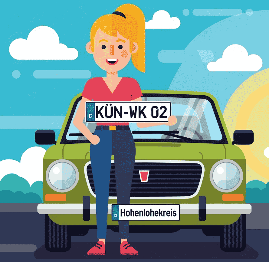 Wunschkennzeichen im Hohenlohekreis