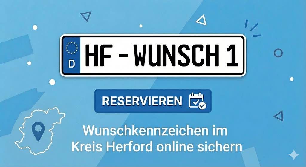 Wunschkennzeichen im Kreis Herford