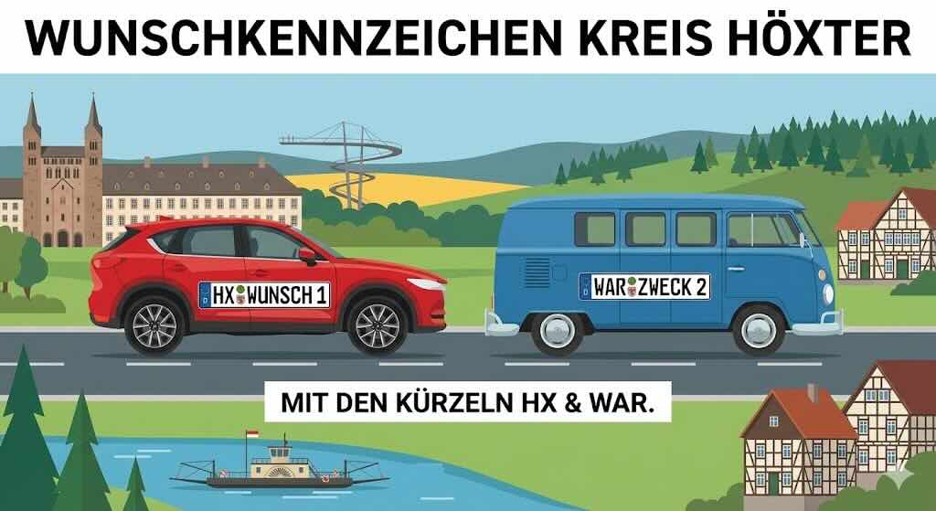 Wunschkennzeichen im Kreis Höxter