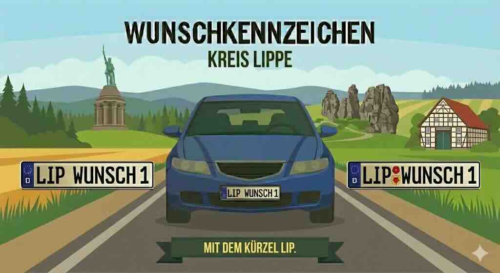 Wunschkennzeichen im Kreis Lippe
