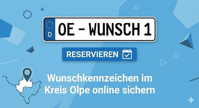 Wunschkennzeichen im Kreis Olpe