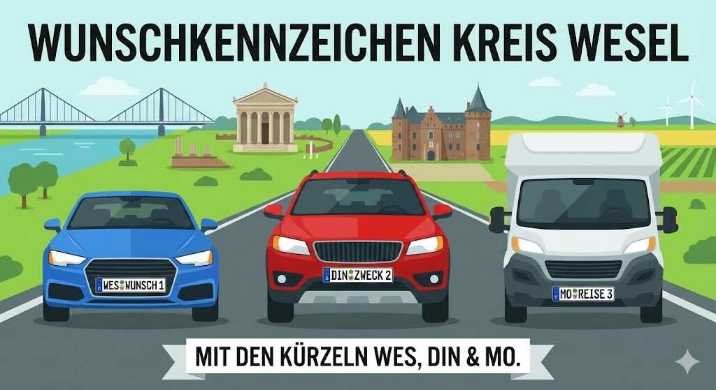 Wunschkennzeichen im Kreis Wesel