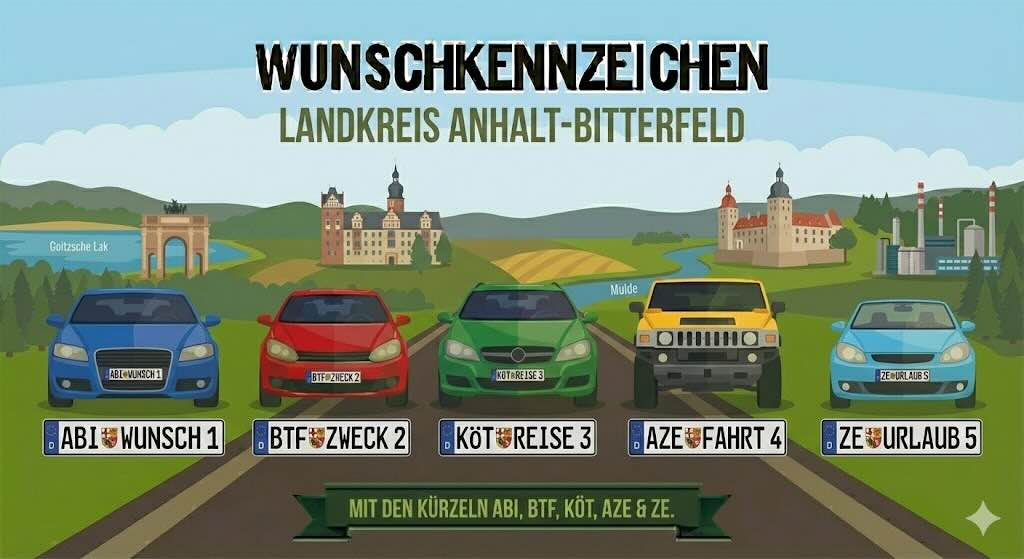 Wunschkennzeichen im Landkreis Anhalt-Bitterfeld