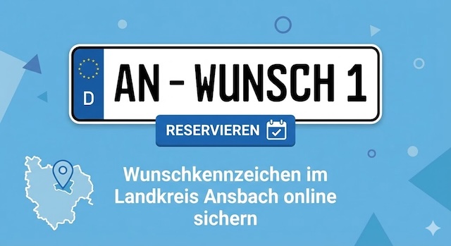 Wunschkennzeichen im Landkreis Ansbach