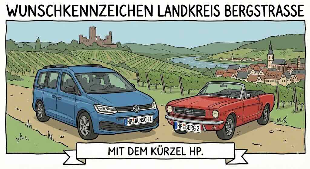 Wunschkennzeichen im Landkreis Bergstraße
