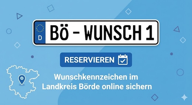 Wunschkennzeichen im Landkreis Börde