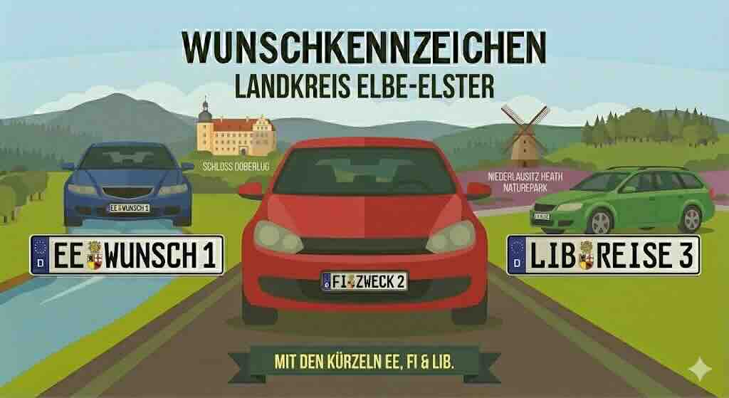 Wunschkennzeichen im Landkreis Elbe-Elster