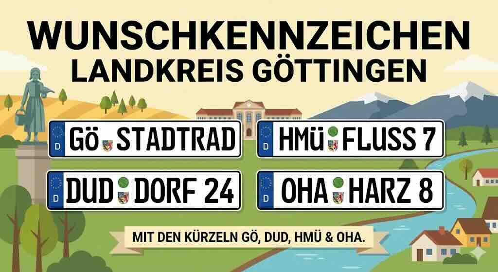 Wunschkennzeichen im Landkreis Göttingen