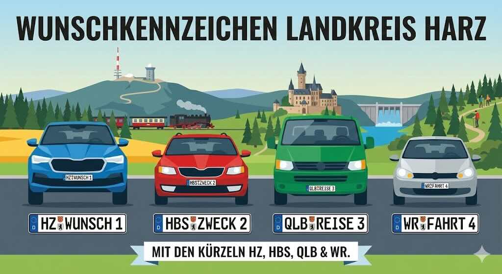 Wunschkennzeichen im Landkreis Harz reservieren