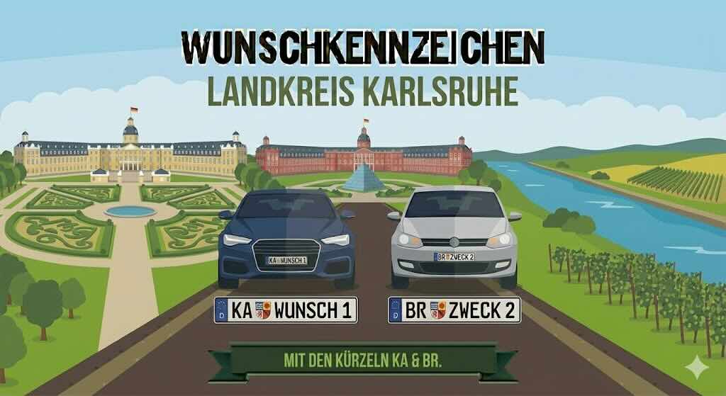 Wunschkennzeichen im Landkreis Karlsruhe