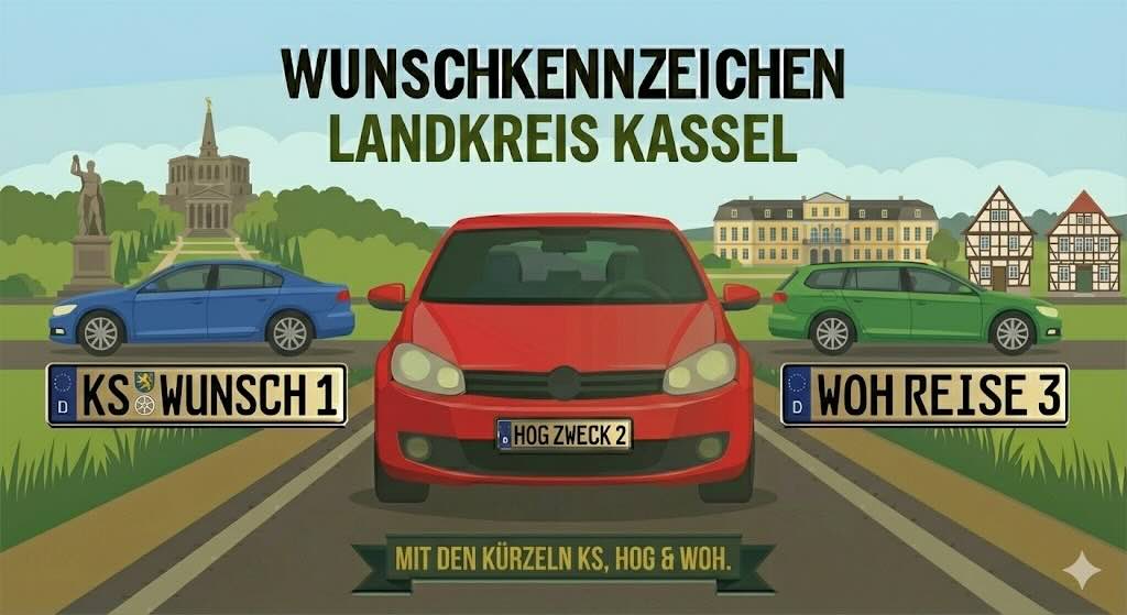 Wunschkennzeichen im Landkreis Kassel