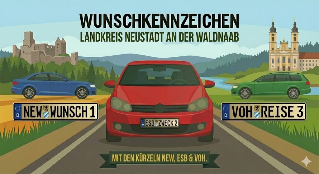 Wunschkennzeichen im Landkreis Neustadt an der Waldnaab
