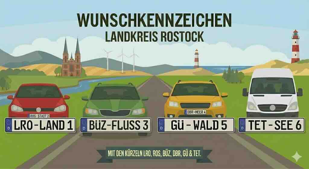 Wunschkennzeichen im Landkreis Rostock