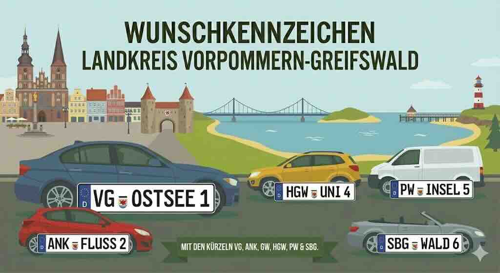 Wunschkennzeichen im Landkreis Vorpommern-Greifswald