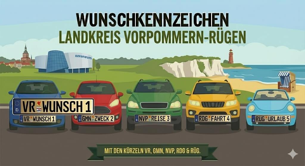 Wunschkennzeichen im Landkreis Vorpommern-Rügen