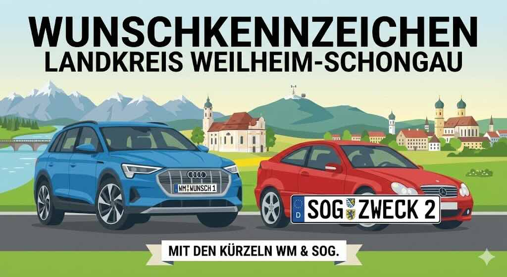 Wunschkennzeichen im Landkreis Weilheim-Schongau