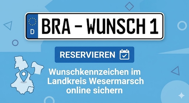 Wunschkennzeichen im Landkreis Wesermarsch