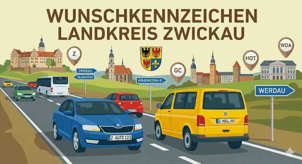 Wunschkennzeichen im Landkreis Zwickau