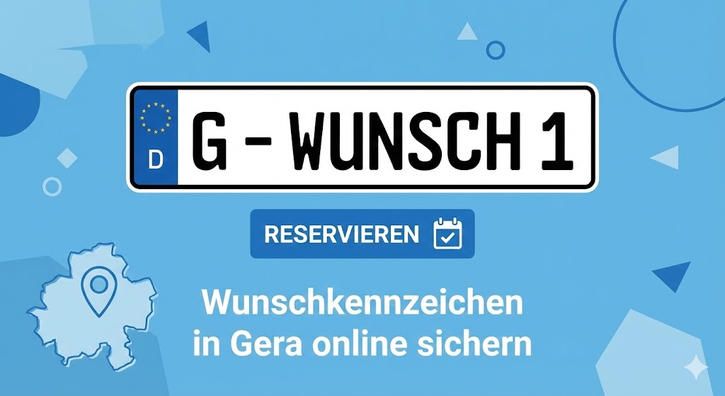 Wunschkennzeichen in Gera