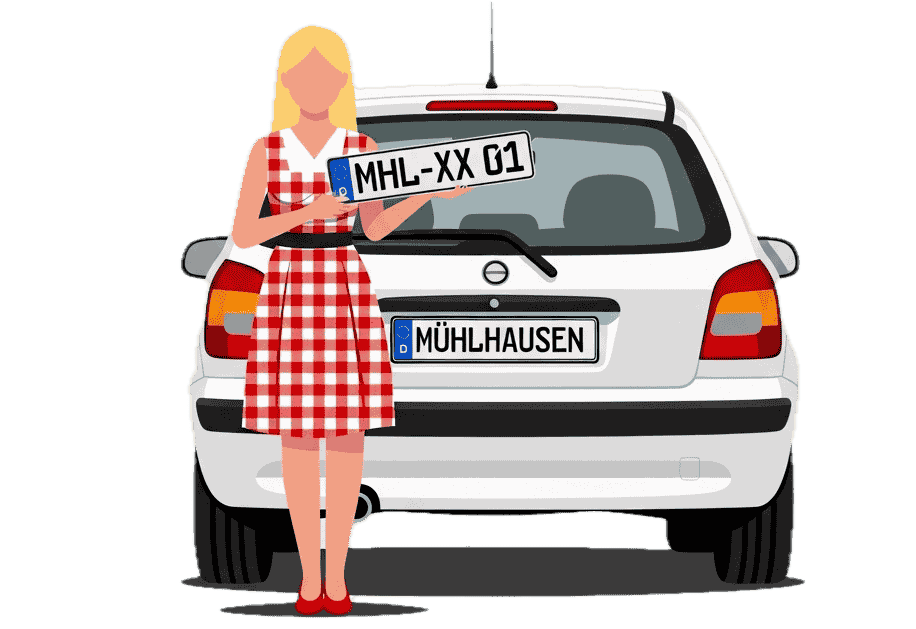Wunschkennzeichen in Mühlhausen