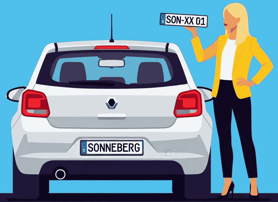 Wunschkennzeichen in Sonneberg