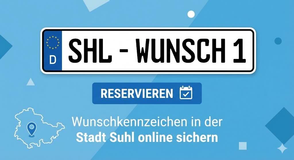 Wunschkennzeichen in Stadt Suhl