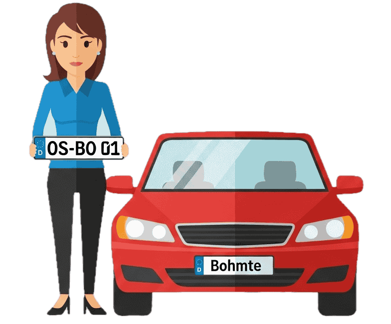 Wunschkennzeichenreservierung -Bohmte