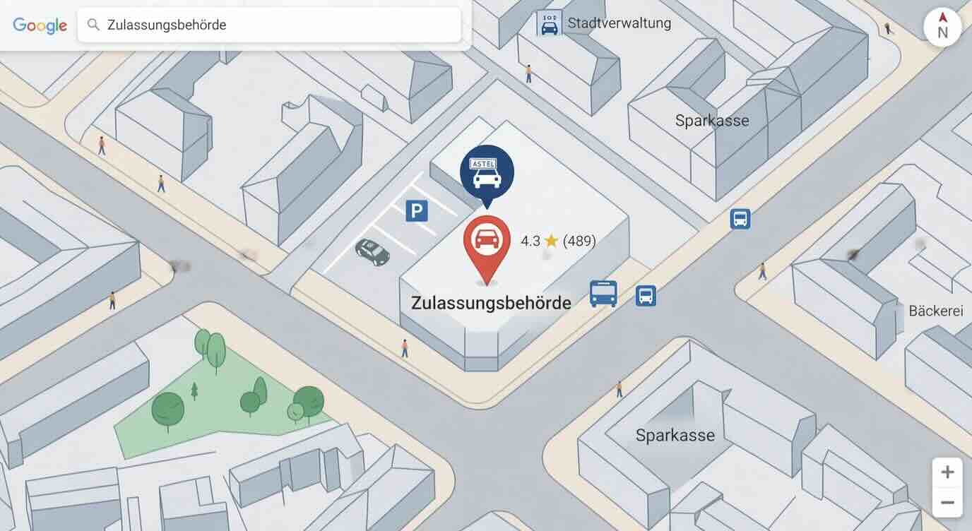 Standort der Kfz-Zulassungsstelle Ebingen in Google Maps