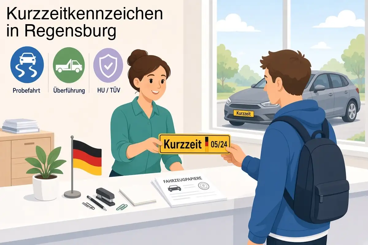 Kurzzeitkennzeichen in Regensburg
