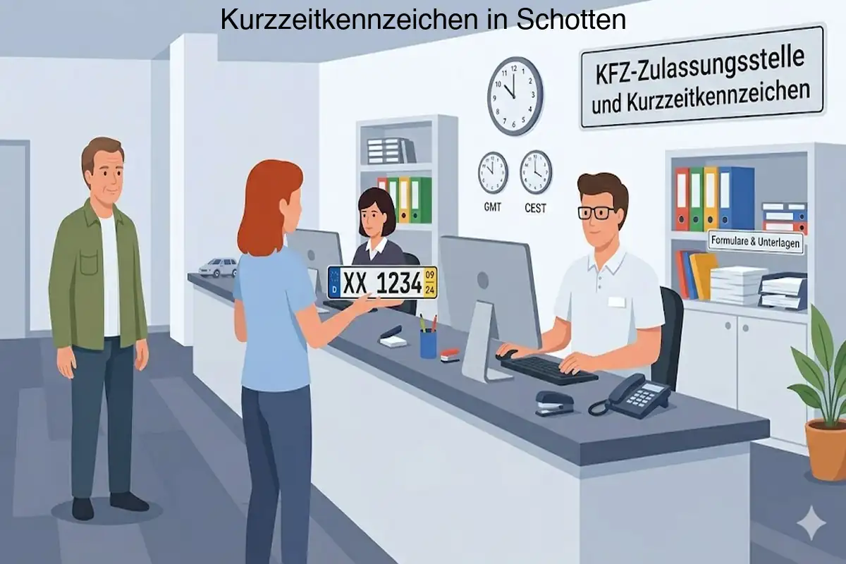 Kurzzeitkennzeichen in Schotten